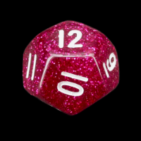 Koplow Glitter Red D12 Dice