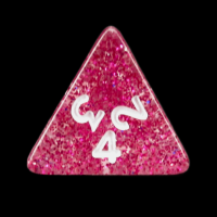 Koplow Glitter Red D4 Dice