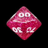 Koplow Glitter Red Percentile Dice