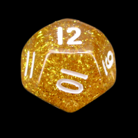 Koplow Glitter Yellow D12 Dice
