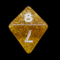 Koplow Glitter Yellow D8 Dice
