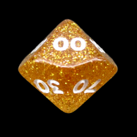 Koplow Glitter Yellow Percentile Dice