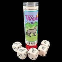 Koplow White & Black Horse Racing 5 x D6 Spot Dice Game