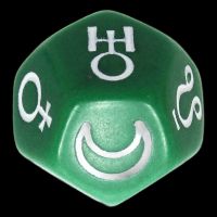 Koplow Opaque Green Planets D12 Dice