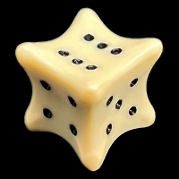Koplow Opaque Ivory Bone 18mm D6 Spot Dice