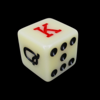 Koplow Opaque White Poker D6 Dice