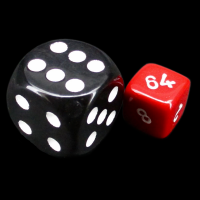Koplow Opaque Red MINI 10mm Backgammon Doubling Cube D6 Dice