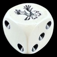 Koplow White & Black Eagle Logo D6 Spot Dice