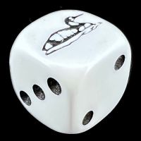 Koplow White & Black Loon Duck Logo D6 Spot Dice