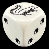 Koplow White & Black Skunk Logo D6 Spot Dice