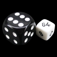 Koplow Opaque White MINI 10mm Backgammon Doubling Cube D6 Dice