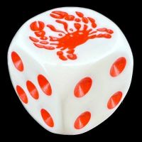 Koplow White & Orange Crab Logo D6 Spot Dice