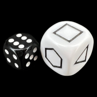 Koplow Opaque White Shape JUMBO 20mm D6 Dice - DISCONTINUED
