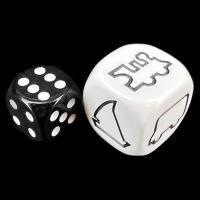 Koplow Opaque White Transport JUMBO 20mm D6 Dice