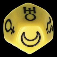 Koplow Opaque Yellow Planets D12 Dice