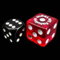 Koplow Transparent Red Fabulous Las Vegas Casino 19mm D6 Spot Dice