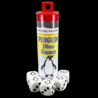 Koplow White & Black Penguin 5 x D6 Spot Dice Game