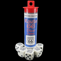 Koplow White & Black Route 66 5 x D6 Spot Dice Game