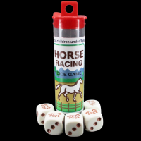 Koplow Opaque 5 x D6 Animal Dice Game - Horse Racing Brown