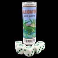Koplow Opaque 5 x D6 Animal Dice Game - Alligator