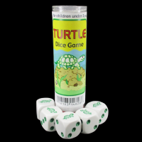 Koplow White & Green Turtle 5 x D6 Spot Dice Game