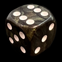 UK Made Dice Lustrous Pearl Shadow Green with White D6 Spot Dice