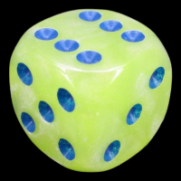 UK Made Dice Pearlescent Lemon &amp; Ice 16mm D6 Spot Dice