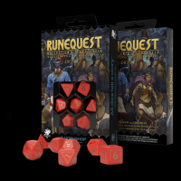 Q Workshop Runequest Red & Gold 7 Dice Polyset