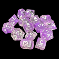 Role 4 Initiative Diffusion Amethyst 15 Dice Polyset with Arch D4s
