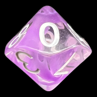 Role 4 Initiative Diffusion Amethyst & White D10 Dice