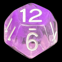 Role 4 Initiative Diffusion Amethyst & White D12 Dice