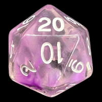 Role 4 Initiative Diffusion Amethyst & White D20 Dice