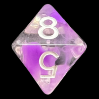 Role 4 Initiative Diffusion Amethyst & White D8 Dice