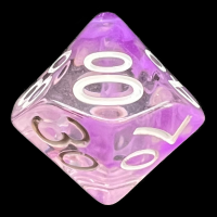 Role 4 Initiative Diffusion Amethyst & White Percentile Dice
