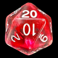 Role 4 Initiative Diffusion Cherry & White D20 Dice