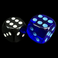 Role 4 Initiative Opaque Blue & Blue 18mm D6 Spot Dice