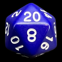 Role 4 Initiative Opaque Dark Blue & White D20 Dice - Discontinued