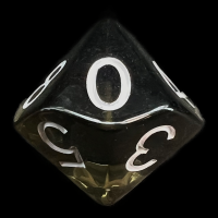 Role 4 Initiative Translucent Black & White D10 Dice