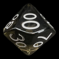 Role 4 Initiative Translucent Black & White Percentile Dice