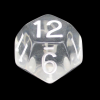 Role 4 Initiative Translucent Clear & White D12 Dice