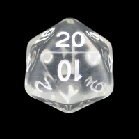 Role 4 Initiative Translucent Clear & White Balanced D20 Dice