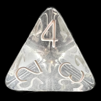 CLEARANCE Role 4 Initiative Translucent Clear & White D4 Dice - DISCONTINUED