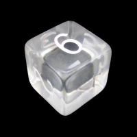 Role 4 Initiative Translucent Clear & White D6 Dice