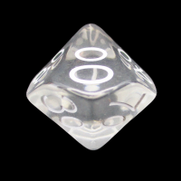 Role 4 Initiative Translucent Clear & White Percentile Dice