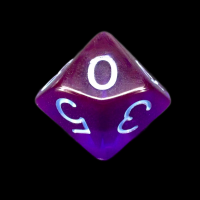Role 4 Initiative Translucent Purple & Blue D10 Dice