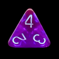 Role 4 Initiative Translucent Purple & Blue D4 Dice