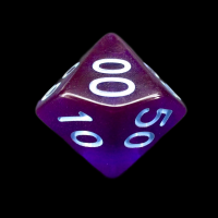 Role 4 Initiative Translucent Purple & Blue Percentile Dice