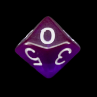 Role 4 Initiative Translucent Purple & White D10 Dice