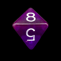 Role 4 Initiative Translucent Purple & White D8 Dice
