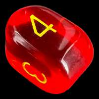 Role 4 Initiative Translucent Red & Yellow Arch D4 Dice